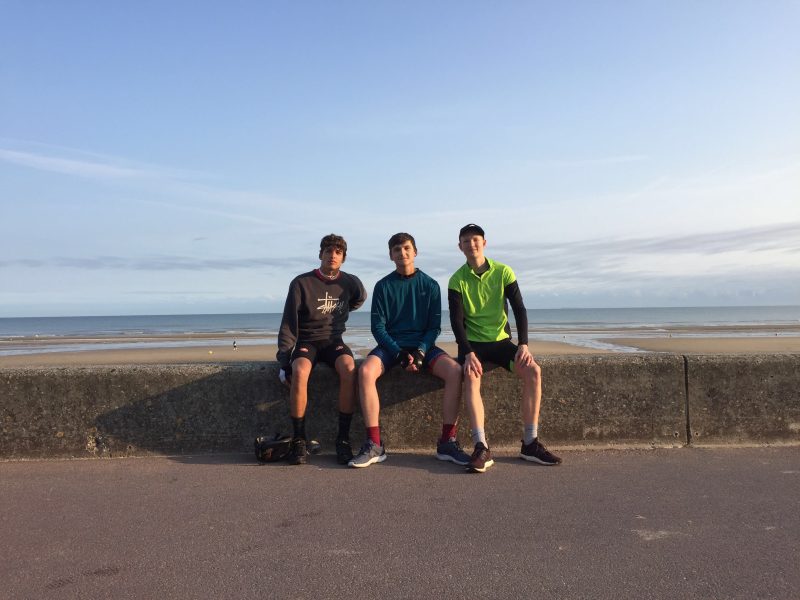 Sam, Louis and Seb in Normandy