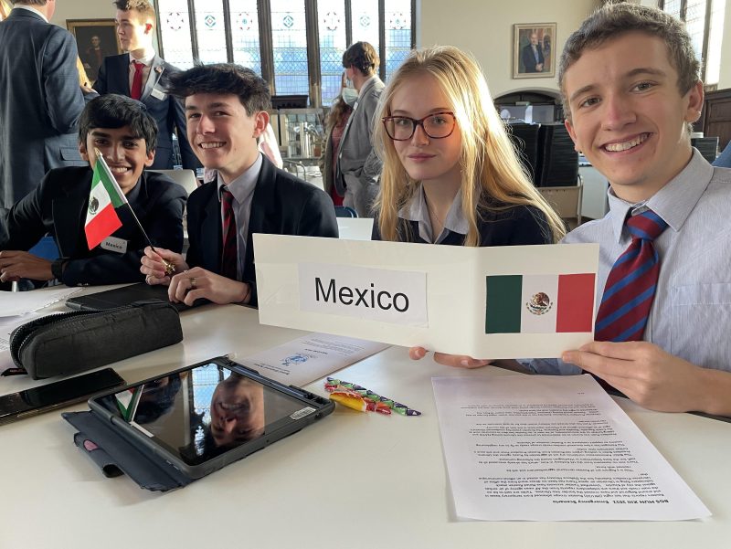 Mexico delegates at the BGS Model United Nations event